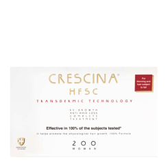 Crescina HFSC Transdermic 200 Mulher Ampolas Tratamento Completo Queda de Cabelo 10+10un.