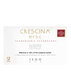 Crescina HFSC Transdermic 1300 Homem Ampolas Tratamento Completo Queda de Cabelo 10+10un.