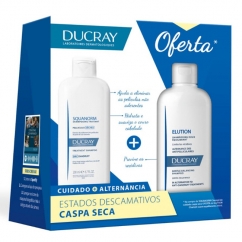 Ducray Kit Caspa Seca Squanorm Shampoo + Elution Shampoo