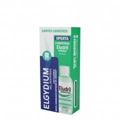 Elgydium Pack Gel Dentes Sensíveis + Amostras Eludril Sensitive Colutório