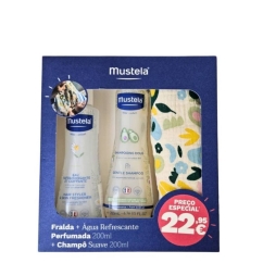 Mustela Pack Água Refrescante + Shampoo + Oferta Fralda