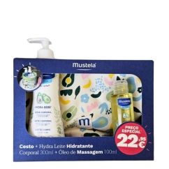 Mustela Pack Hydra Leite Corporal + Óleo Massagem + Oferta Cesto
