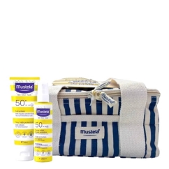 Mustela Solar Pack Spray + Leite Rosto Oferta Necessaire Azul