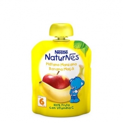 Nestlé Naturnes Pacotinho Fruta Banana-Maçã 6M+ 90gr