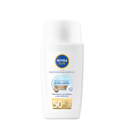 Nivea Sun Fluido UV Rosto Diário Ultra Leve com Cor Tom Médio FPS50+ 40ml