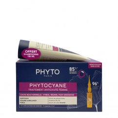Phyto Phytocyane Mulher Pack Ampolas Queda Reacional + Shampoo