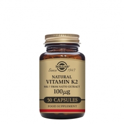 Solgar Vitamina K2 Natural 100 µg 50 cápsulas vegetais