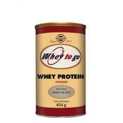 Solgar Whey To Go – Proteína Soro de Leite em pó Chocolate 454g