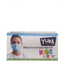 Yuka Máscaras Cirúrgicas Tipo IIR Criança Cor Azul 50unid.