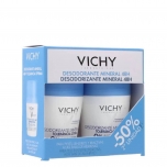 Vichy Desodorizante Roll-On Mineral Pele Sensível 48h Pack 2x50ml