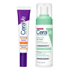 CeraVe Pack Espuma de Limpeza Foaming Cleanser 148ml + Sérum de Vitamina C 30ml