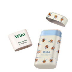WILD Desodorizante Natural em Stick Proteção Contra Odores Caixa Abelhas + Recarga Aroma Mel e Flor de Cacto 40g
