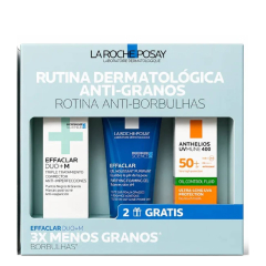 La Roche-Posay Effaclar Pack Cuidado Anti-Imperfeições Duo+M 40ml + Gel Purificante 50ml + Anthelios UVMune 400 Oil Control 15ml