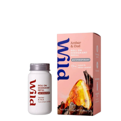 WILD Desodorizante Natural Roll-On AT Recarga Âmbar e Ágar 50ml