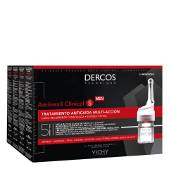 Vichy Dercos Aminexil Clinical 5 Ampolas Antiqueda Homem 42unid.