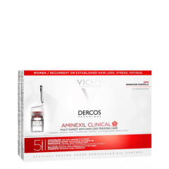 Dercos Aminexil Clinical 5. Ampolas Tratamento Antiqueda Mulher 21unid.