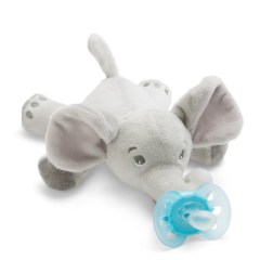 Philips Avent Ultra Soft Snuggle Elefante + Chupeta 0-6M Azul