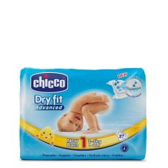 Chicco Dry Fit Newborn T1 Fraldas 2-5kg 27unid.